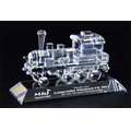 Train Engine Award on an Clear Crystal Base - Optic Crystal
